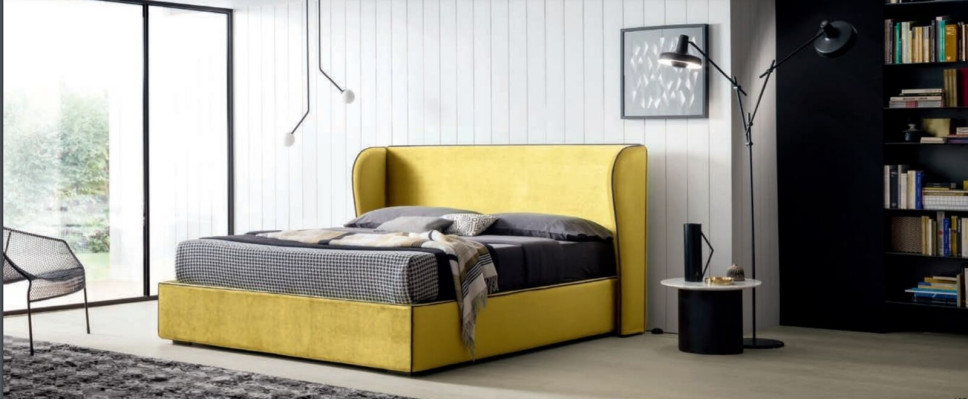 Muebles Diseño de tela Mobiliario Cama tapizada Marco Cama Lujo Cama Hotel Real