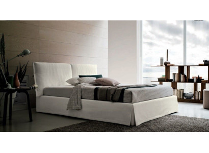 Camas dobles de hotel de lujo 120x200 en efecto textil blanco diseño de cabecero de cama.