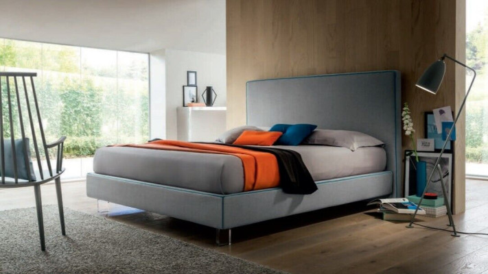 Camas de lujo Textil Hotel Tapicería Textil Italia Diseñador Cama Dormitorio