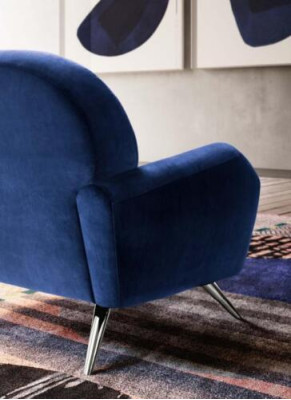 Sofá sofá tapizado silla moderna contemporánea sillón tapizado Italia de 1 plaza