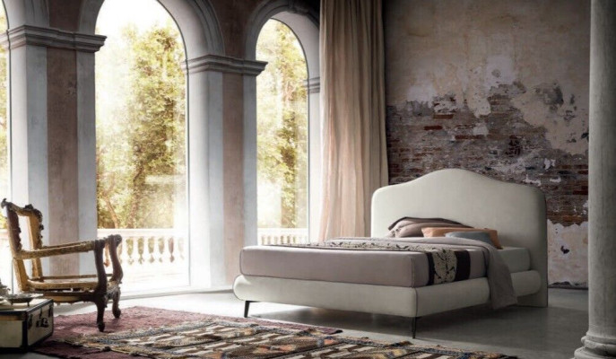 Cama de hotel diseño textil cama doble Italia estructura camas lujo dormitorio