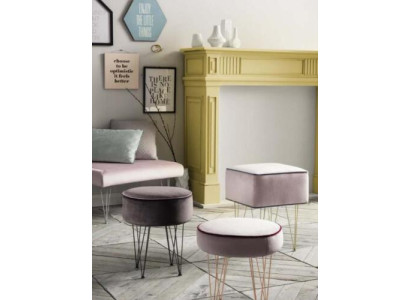 Taburete 3x Taburete Pouf Puff Taburete Pouf Textil Tela Reposapiés Otomana Italia
