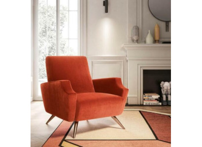 Sillón de televisión tapizado de tela de diseño de sofá de salón relajante club de una sola plaza.