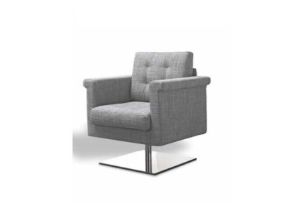 Diseño sofá salón tela asiento gris mueble asiento individual silla tela relajante asiento.