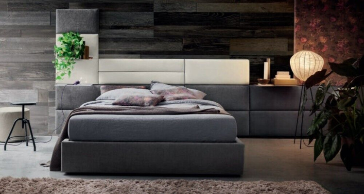 Camas de hotel doble tamaño matrimonial de 180x200cm habitación de dormir de madera cama de diseño de lujo acolchada.