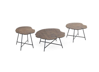 Mesas auxiliares de mesa de café Mesa de centro Sala de estar Juego de 3 piezas Moderno Lujo