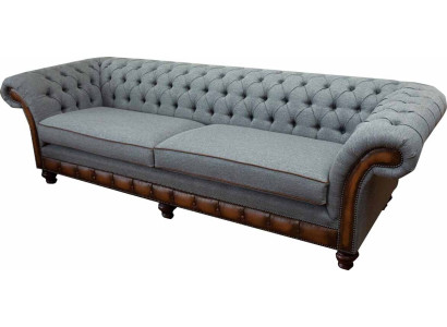 Sofá de lujo 4 plazas salón diseño chesterfield sofá gris sofás nuevo.