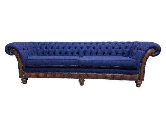 Sofá Moderno Chesterfield de 4 Plazas Sofás de Lujo Sofá de Tela para la Sala de Estar Sofá Nuevo