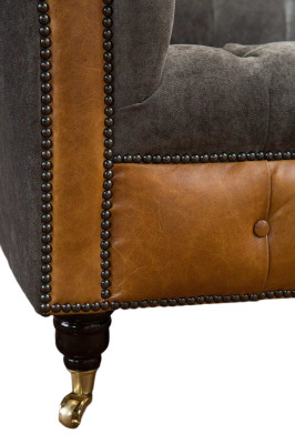 Sofá Chesterfield de 4 plazas Lujo Gran sofá Tapicería 300cm Diseño