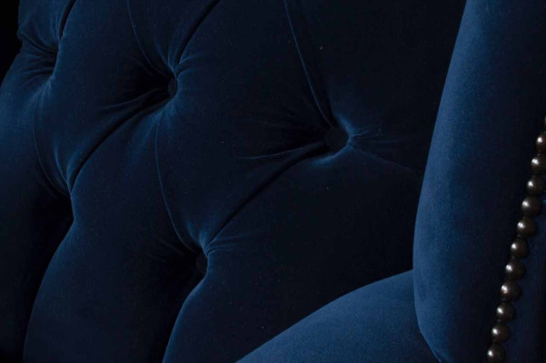 Chesterfield sillón de orejas con taburete Relax sofá individual de 1 plaza de 2 piezas.