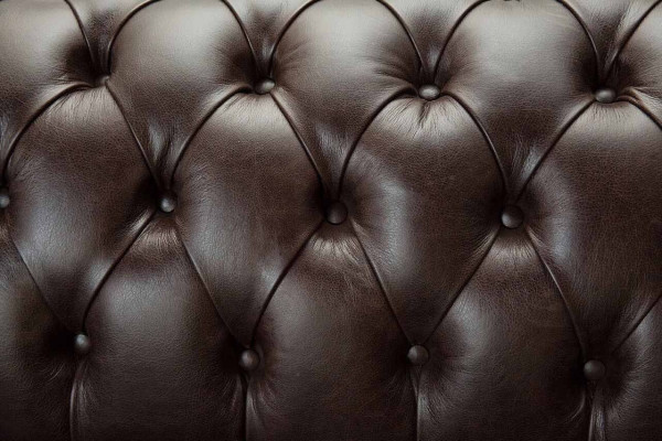 Sofá Chesterfield de 4 plazas, lujo de 245 cm, sofá de cuero, muebles.