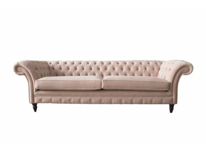 Rosa Viersitzer Polster Sofá de 4 plazas Muebles Sofás Grandes Sofá 245 cm Nuevo