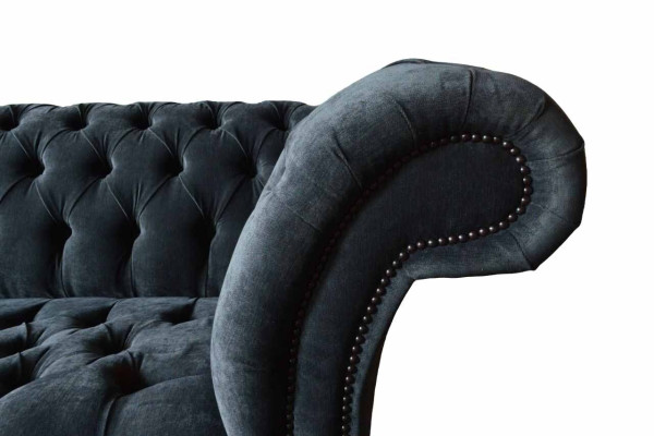 Sofá de cuatro plazas 4 plazas sofás modernos diseño gris tela Chesterfield