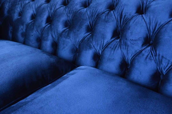 Chesterfield Sofás tapizados Diseño Sofá de lujo 3 plazas Textil Sofá