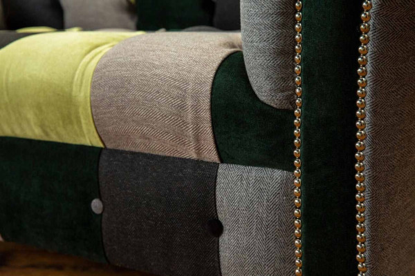 Sofá Chesterfield tapizado de 2 plazas en diseño textil sofás sofás lounge