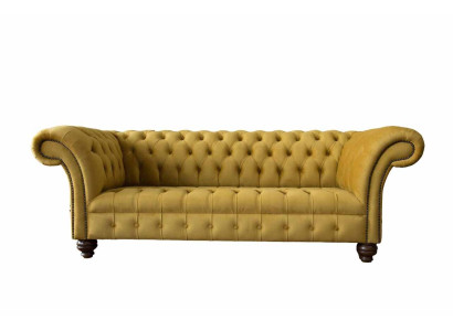 Sofá de 3 plazas Sofás Sillón Sofá Tapizado Chesterfield Sofás de tres plazas Textil