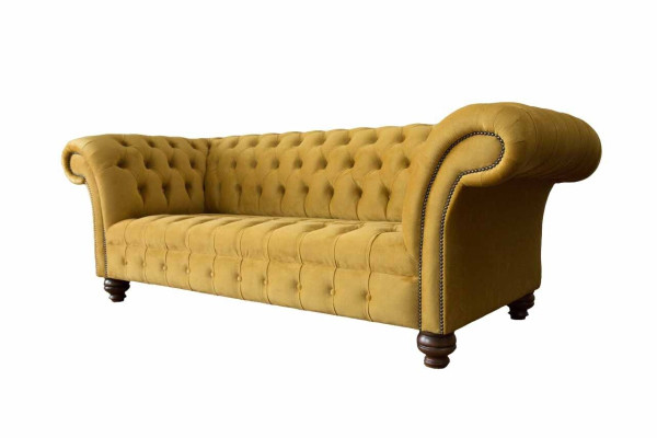 Sofá de 3 plazas Sofás Sillón Sofá Tapizado Chesterfield Sofás de tres plazas Textil