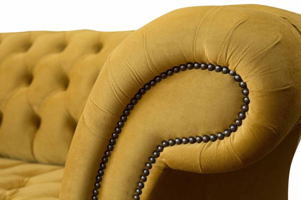 Sofá de 3 plazas Sofás Sillón Sofá Tapizado Chesterfield Sofás de tres plazas Textil