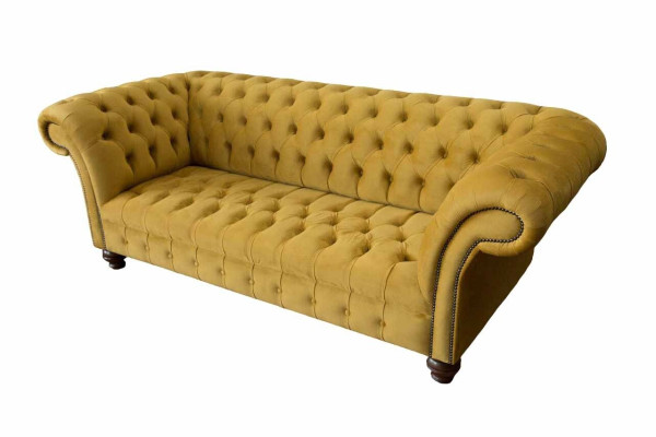 Sofá de 3 plazas Sofás Sillón Sofá Tapizado Chesterfield Sofás de tres plazas Textil