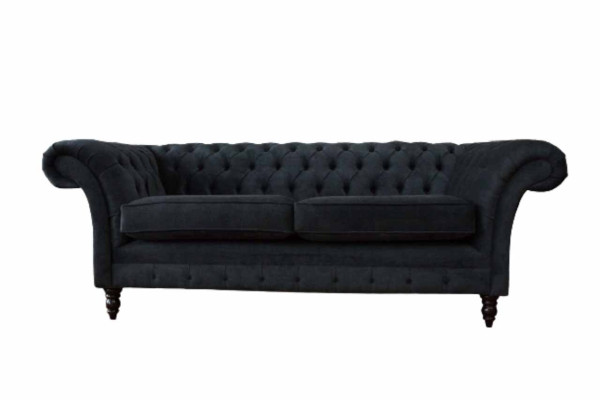 Chesterfield rosa nuevo sofá de tela de tres plazas, diseño de sofá tapizado nuevo.