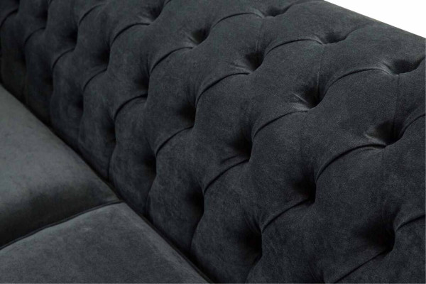 Chesterfield rosa nuevo sofá de tela de tres plazas, diseño de sofá tapizado nuevo.