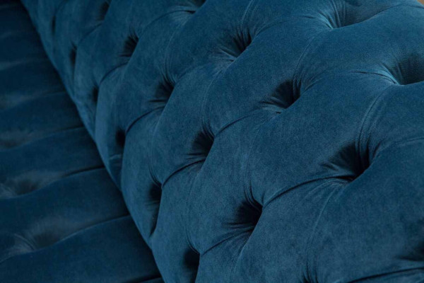Sofá Chesterfield de 3 plazas, sofás tapizados de lujo en tela de diseño.