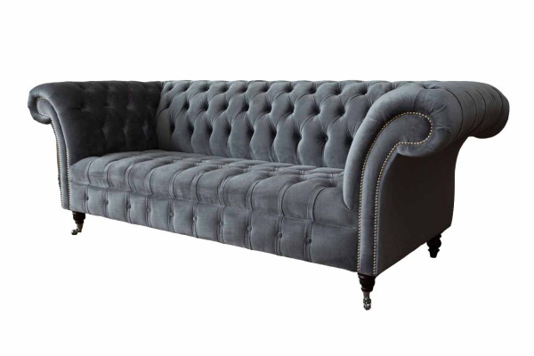 Chesterfield sofá de 3 plazas Diseño Sofás Sofás Tapizados Textil de Tres Plazas