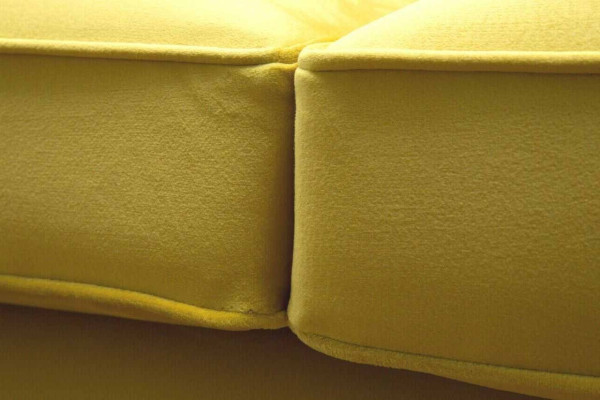 Textil 3 plazas Azul Tela Diseño Sofá Acolchado 230cm Sofá Chesterfield