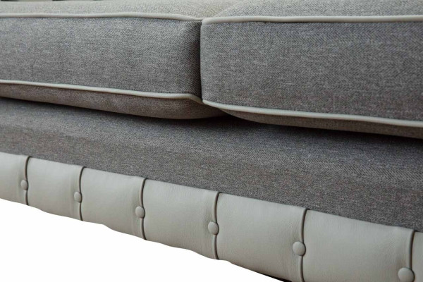 Sofá 3 plazas de cuero Muebles Sofás Tela Gris Sofá Tapizado Tres plazas Nuevo