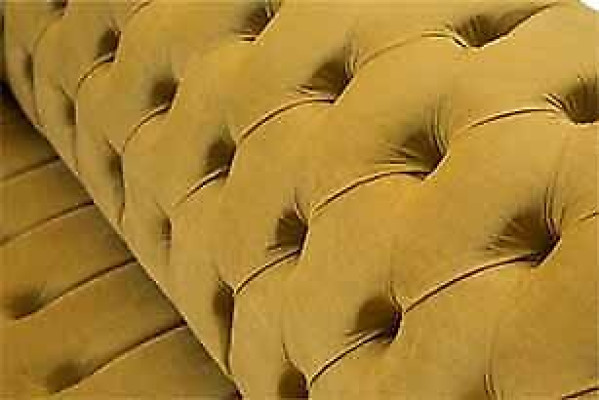 Sofá de dos plazas diseño de 2 plazas sofás tapicería Chesterfield asiento tela textil