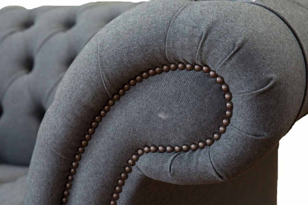 Muebles de oficina Chesterfield en inglés, sofá, sillón, 2 asientos, tela.