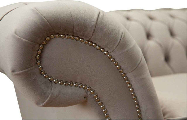 Chesterfield Textil Sofá tapizado Diseño Sofá de lujo Sofás de tela 2 plazas