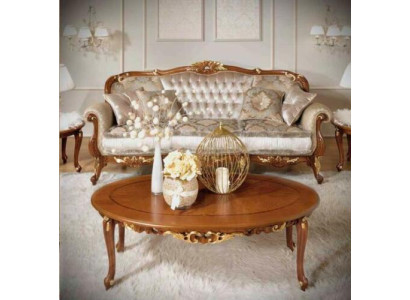 Sofá Mesa de centro clásica Sofá Mesa auxiliar Mesa de salón Muebles de madera Nuevo