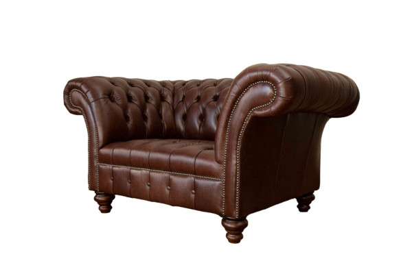 Sofá Chesterfield de sala de estar Sofás Sofá Tapizado de Cuero Moderno de 1,5 plazas