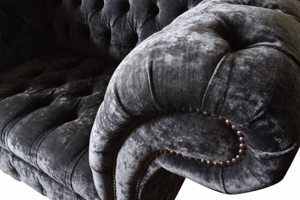 Diseño Chesterfield Tela Sofá Sillón 1.5 Plazas Salón Acolchado Nuevo
