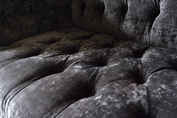 Diseño Chesterfield Tela Sofá Sillón 1.5 Plazas Salón Acolchado Nuevo