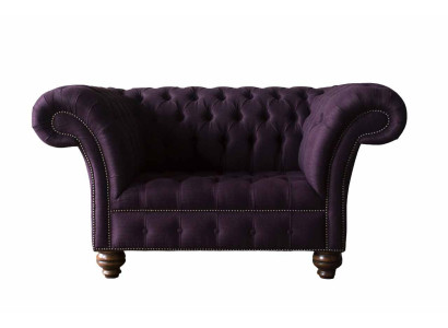 Diseño Chesterfield Tela Sofá Sillón 1.5 Plazas Sofás Acolchados Salón