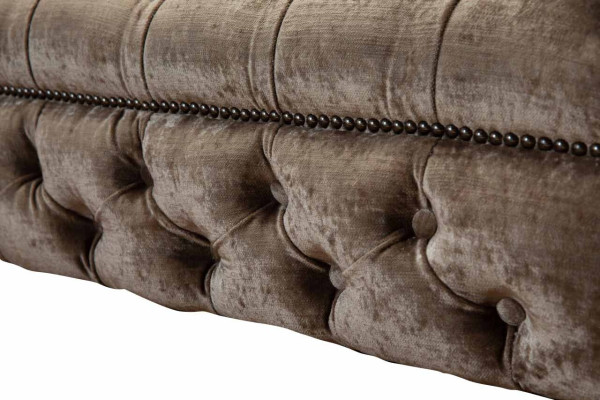 Chesterfield sillón sofá de 1 plaza tela tapicería nuevo