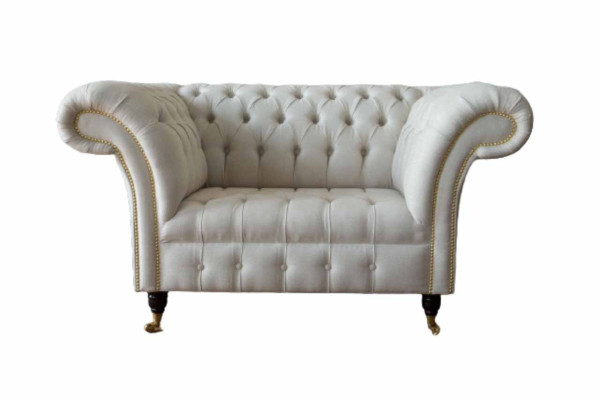 Sofá de 1,5 plazas Diseño de sofá acolchado moderno de tela Nueva