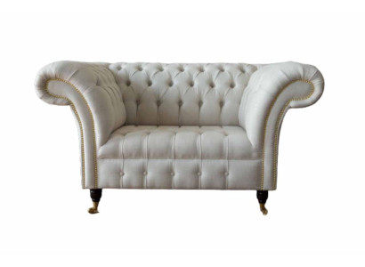 Sofá de 1,5 plazas Diseño de sofá acolchado moderno de tela Nueva