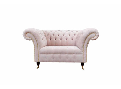 Silla tapizada Sofá de tela Chesterfield Sofás de una plaza Monoplaza Rosa
