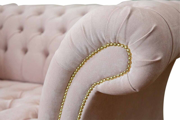 Silla tapizada Sofá de tela Chesterfield Sofás de una plaza Monoplaza Rosa