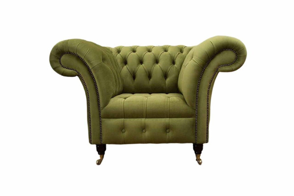Chesterfield Diseño Sillón Sofá Tapizado Lujo Textil Sofá Individual