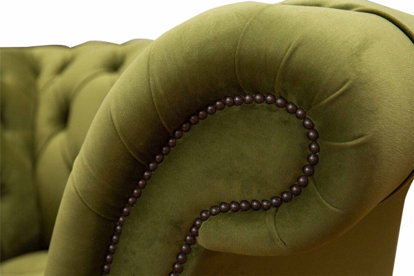 Chesterfield Diseño Sillón Sofá Tapizado Lujo Textil Sofá Individual