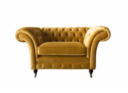 Silla Chesterfield de tela moderna de sala de estar de lujo de diseño de muebles