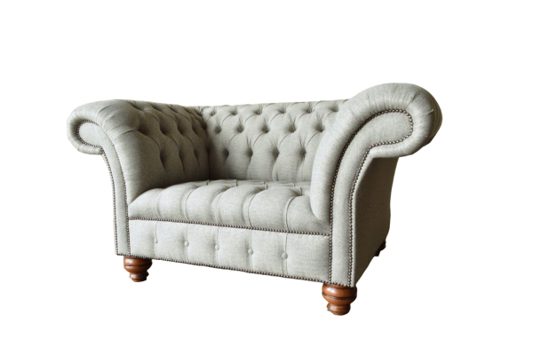 Chesterfield sofá de una plaza sillón sofá tapizado asiento mueble textil tela