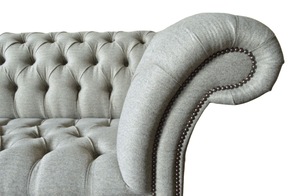 Chesterfield sofá de una plaza sillón sofá tapizado asiento mueble textil tela