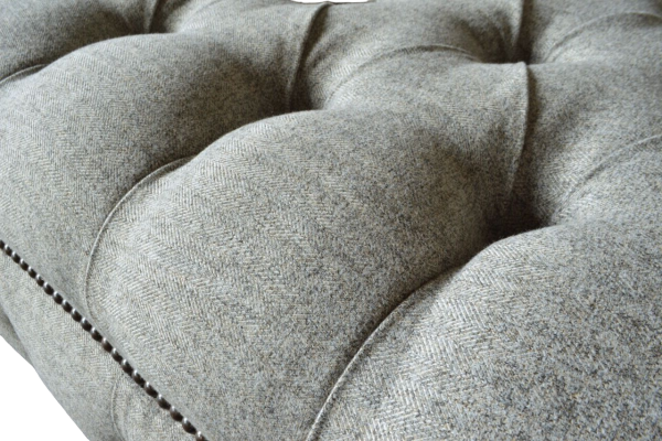 Chesterfield sofá de una plaza sillón sofá tapizado asiento mueble textil tela