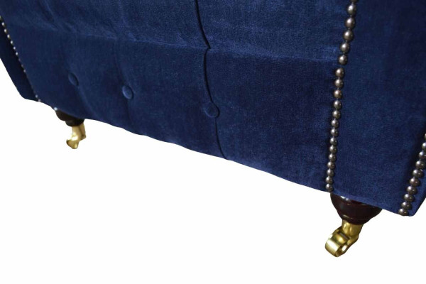 Chesterfield - Sillón de tela, sofá de 1 plaza, diseño de tapicería de lujo y moderno.