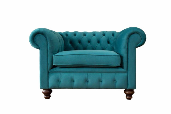 Sofá de diseño de lujo Chesterfield de un asiento, sofá de lujo nuevo